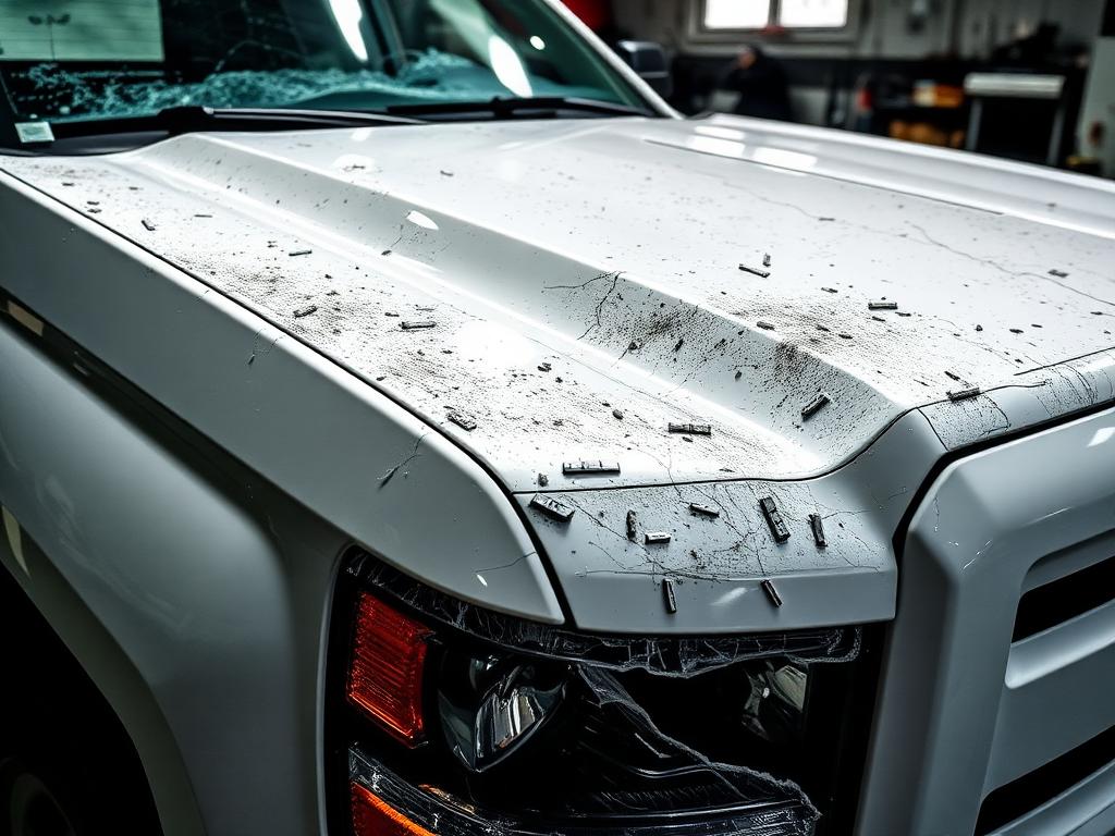 Hail damage before