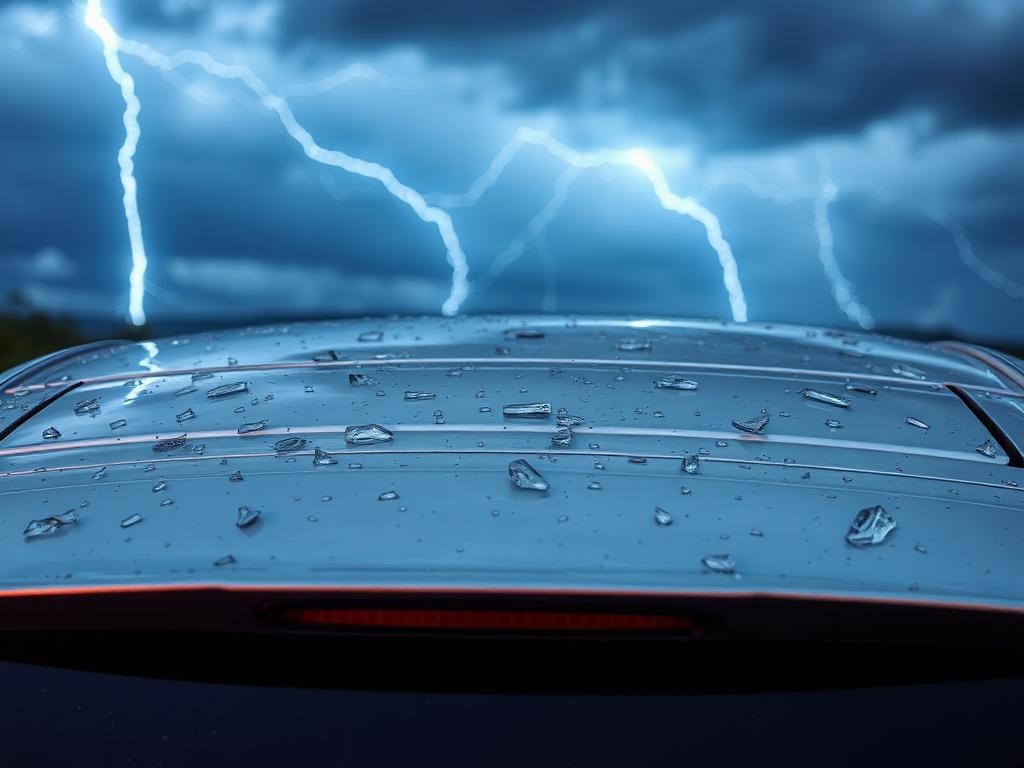 Hail damage before
